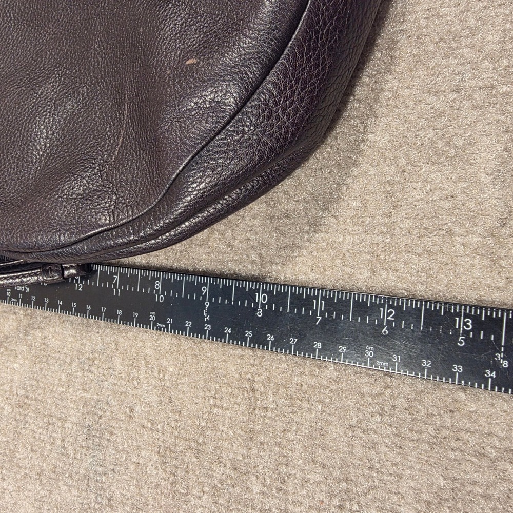 Coach Madison Espresso Brown Pebbled Leather Hobo Shoulder Bag 13655 - Picture 9 of 10